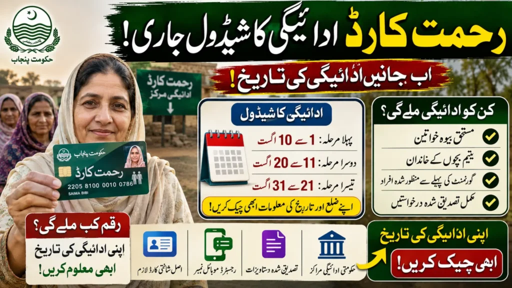 Rehmat Card Payment Schedule Officially Released – Check Your Payment Date